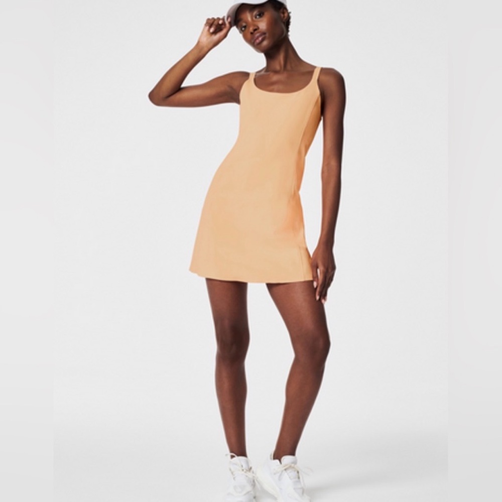 SPANX Peach Scoop-Neck Tank Romper get moving melon ribbed dress shorts